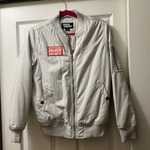 Broken Promises “You Lied To Me” Bomber Jacket Size Small